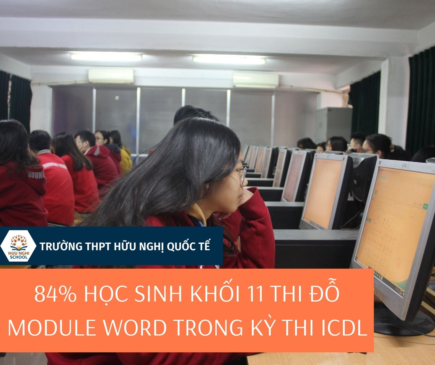 84% học sinh khối 11 thi đỗ Module Word trong kỳ thi chứng chỉ ICDL 