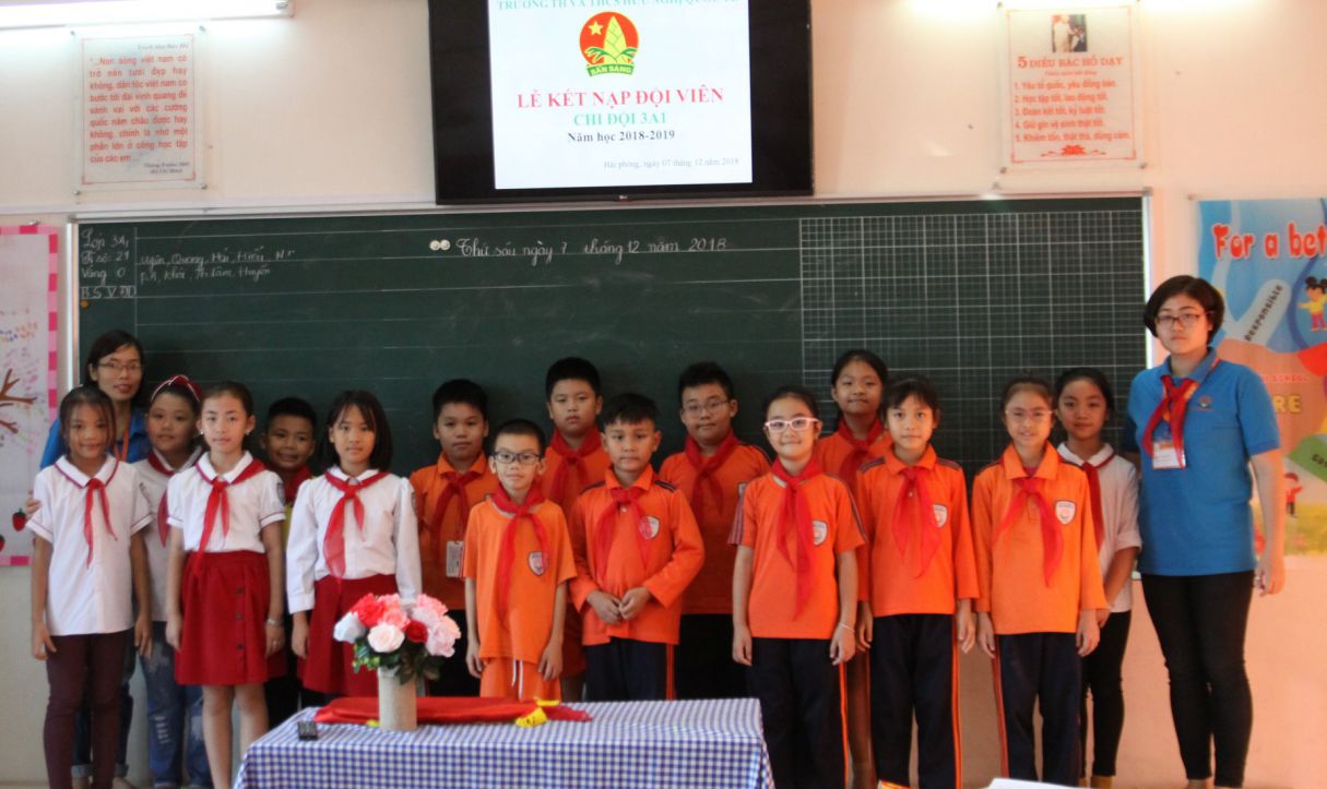Lễ kết nạp Đội viên Đội TNTP Hồ Chí Minh năm học 2018-2019